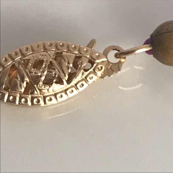 14k Natural Amethyst Beaded Necklace - Picture 6 of 7